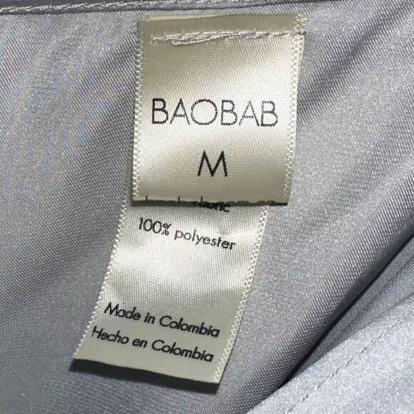 Baobab Marea One Shoulder Satin Maxi Dress in Plata Silver Size Medium - Picture 6 of 16